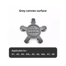(4Pcs Grey-For Audi) 4Pcs Center Caps for Audi A1 A3 A4 A5 Wheel