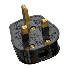 Cablenet UK Mains Plug Top 13Amp Black (BS1363)