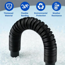 Rain Hose Connector Kit 1.25"Dia Downspout Diverter Kit Linking Rainwater Overflow Barrels (4Pcs,Each8.6"-31"Long)