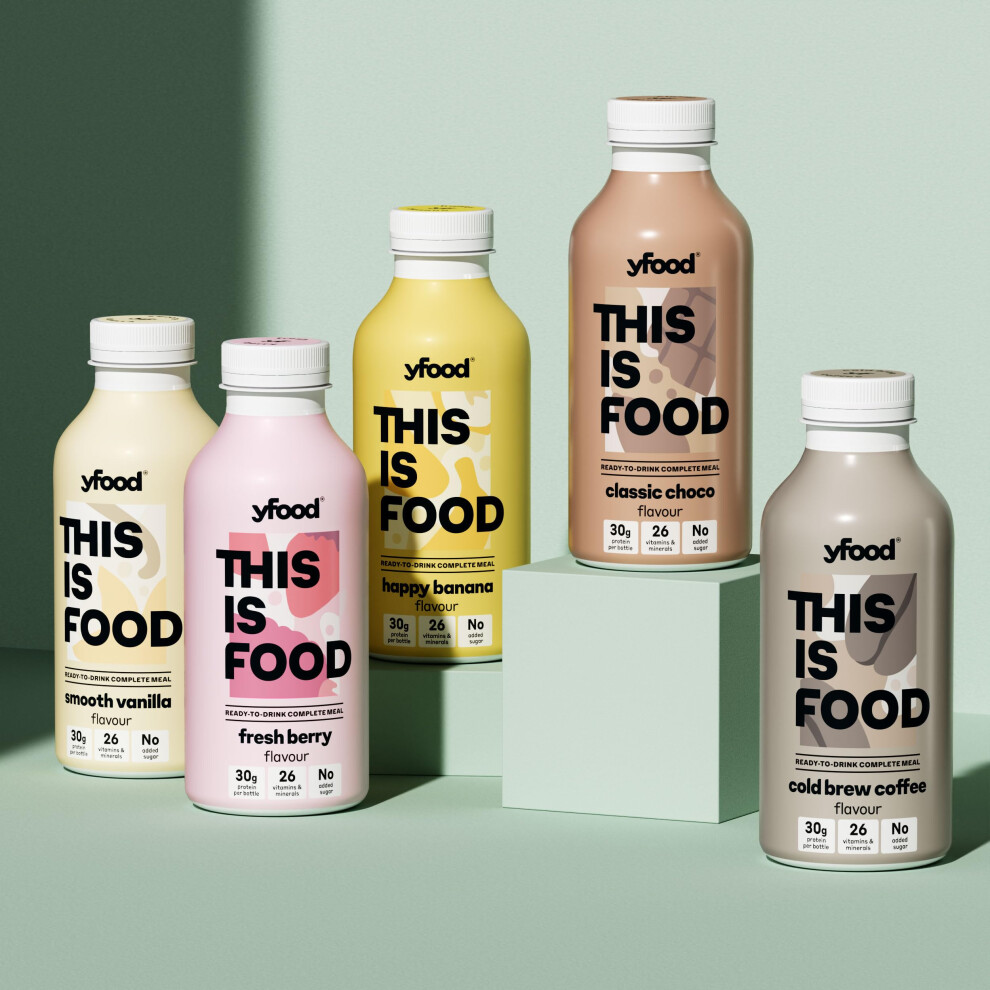 Yfood Tasterpack, Tasty Meal Replacement, This Is Food Drink, 30 G Protein, 26 Vitamins And Minerals, 5 Flavour Tasterpack (5 X 500Ml)