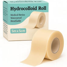 Hydrocolloid Roll 5cm x 5m – Cut-to-Size Waterproof Dressing Tape – Flexible & Skin-Friendly Bandage Patch for Blisters, Acne, Minor Wounds – Se