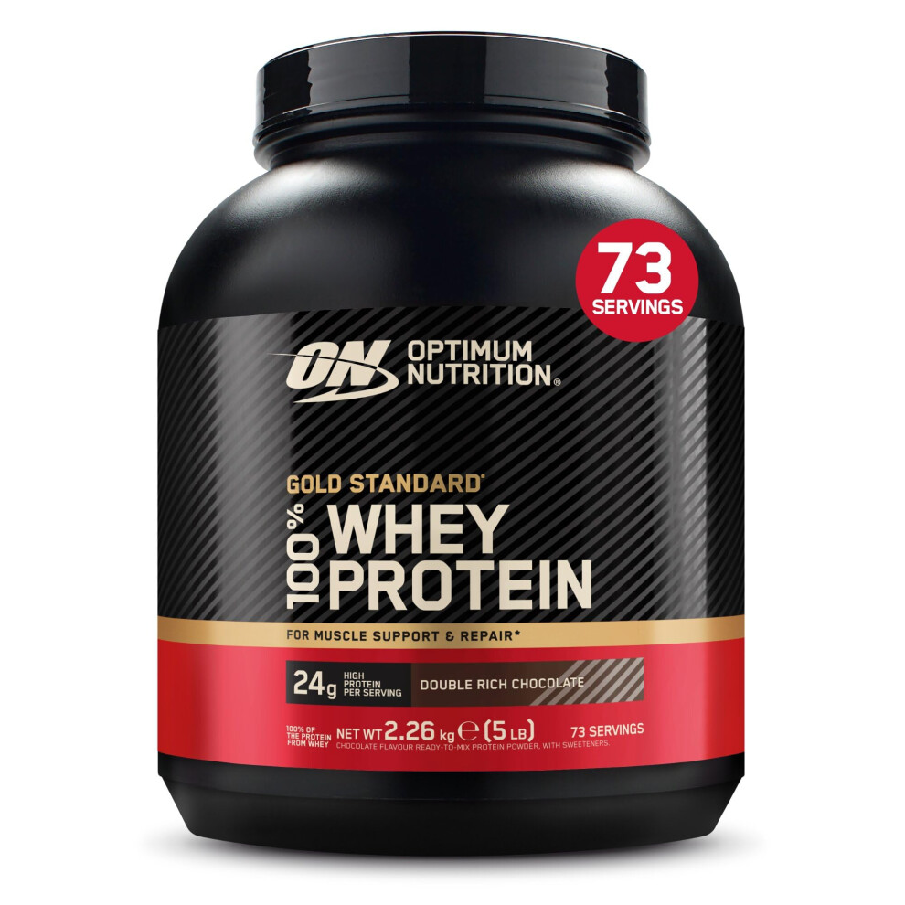 Optimum Nutrition 100% Gold Standard Whey Protein Powder, 24G Protein, Double Ri