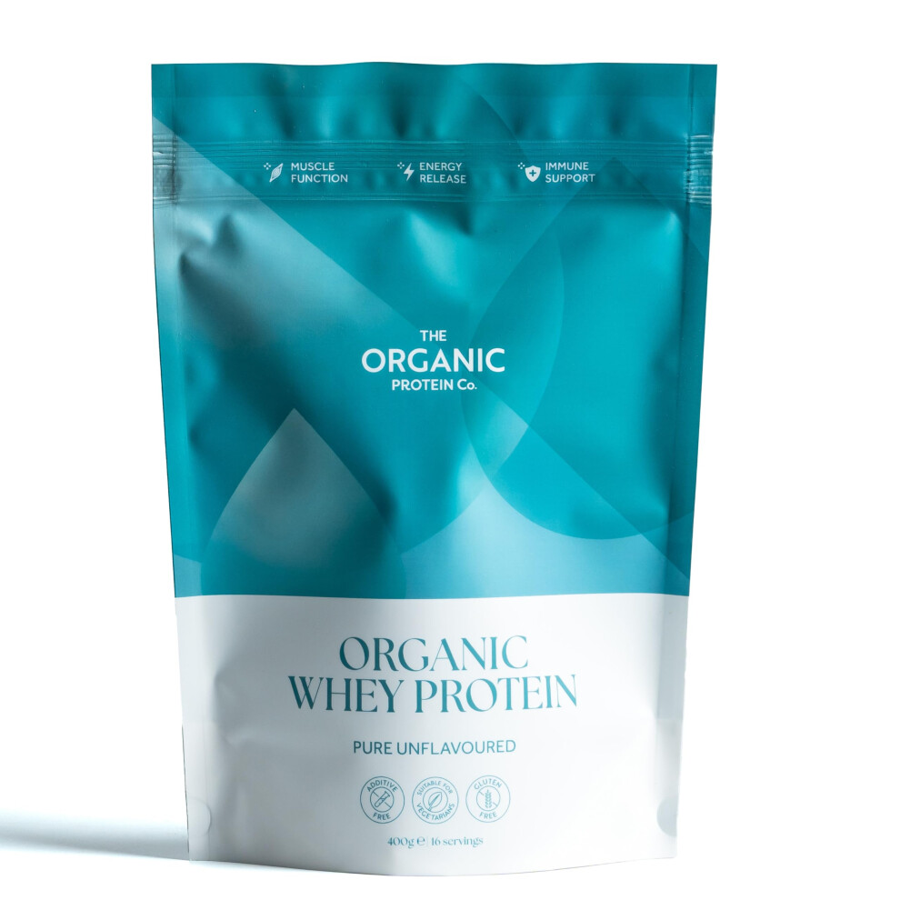 The Organic Protein Company The Organic Protein Co. - Pure Unflavoured Organic Whey Protein Powder - No Additives Or Emulsifiers - Clean, Undenatured & Bioactive - Grass Fed, Ve