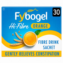 Fybogel Orange Fiber Supplement Sachets, 30 Count - Natural Digestive Support, Gentle Relief, Easy Mix Powder, Daily Use, Convenient Packets for Regu