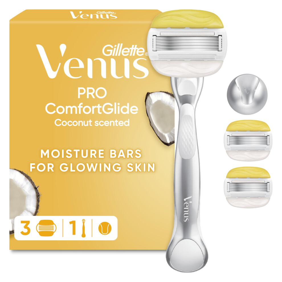Gillette Venus Pro Comfortglide Coconut Scented WomenâS Razor With Olay Moisturi