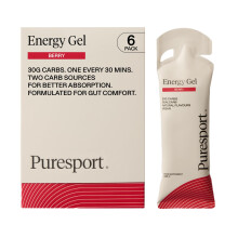 Puresport Energy Gels (Berry, 6 Pack) Fast-Release 30g DualCarb Gels Designed fo