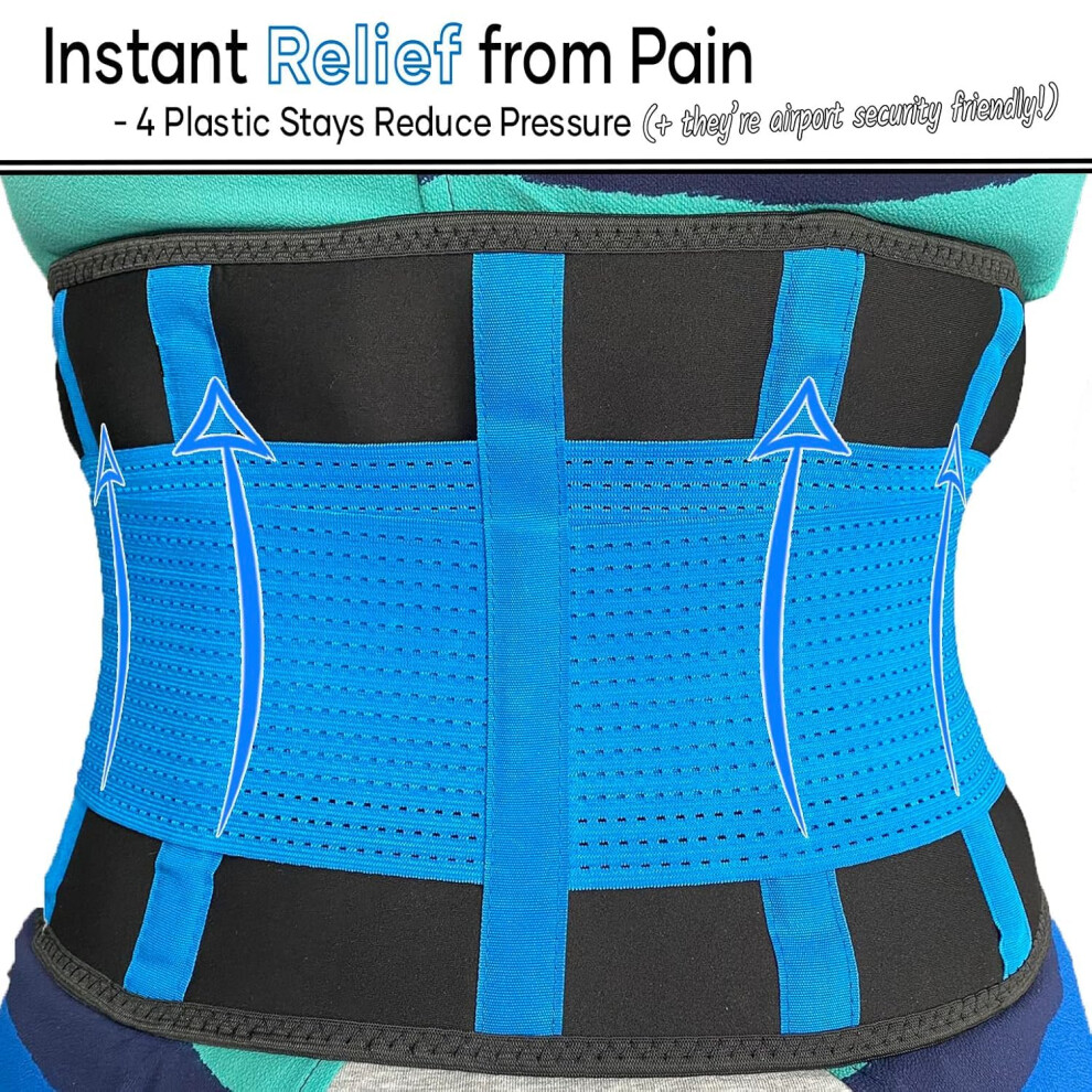 Medibrace Back Support Belt Back Brace For Lower Lumbar Pain Relief For Men And Women - Medical Grade Orthopaedic Waist Compression For Sciatica Nerv