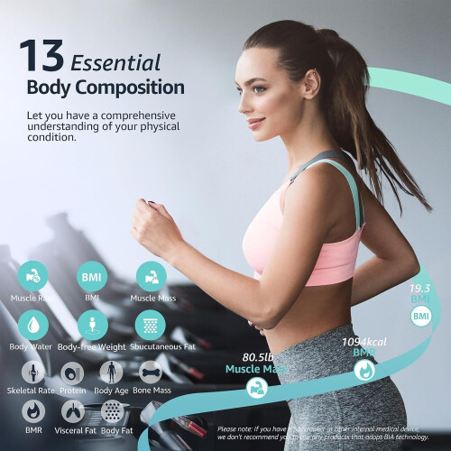 Body Weight & Fat Scale with App & Bluetooth, 400lb 2