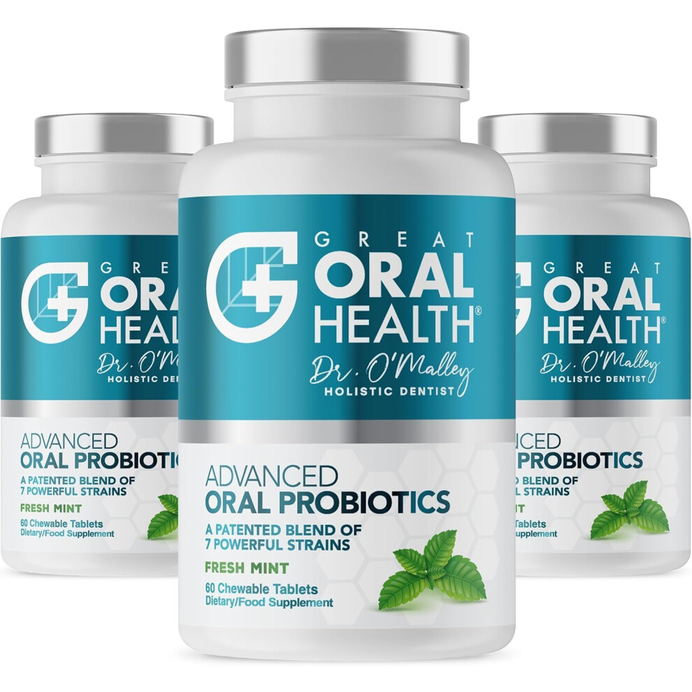 Great Oral Health Oral Probiotics For Mouth Bad Breath Treatment For Adults; Dentist Formulated Dental Probiotics For Teeth And Gums Health, Chronic Halitosis With Bli