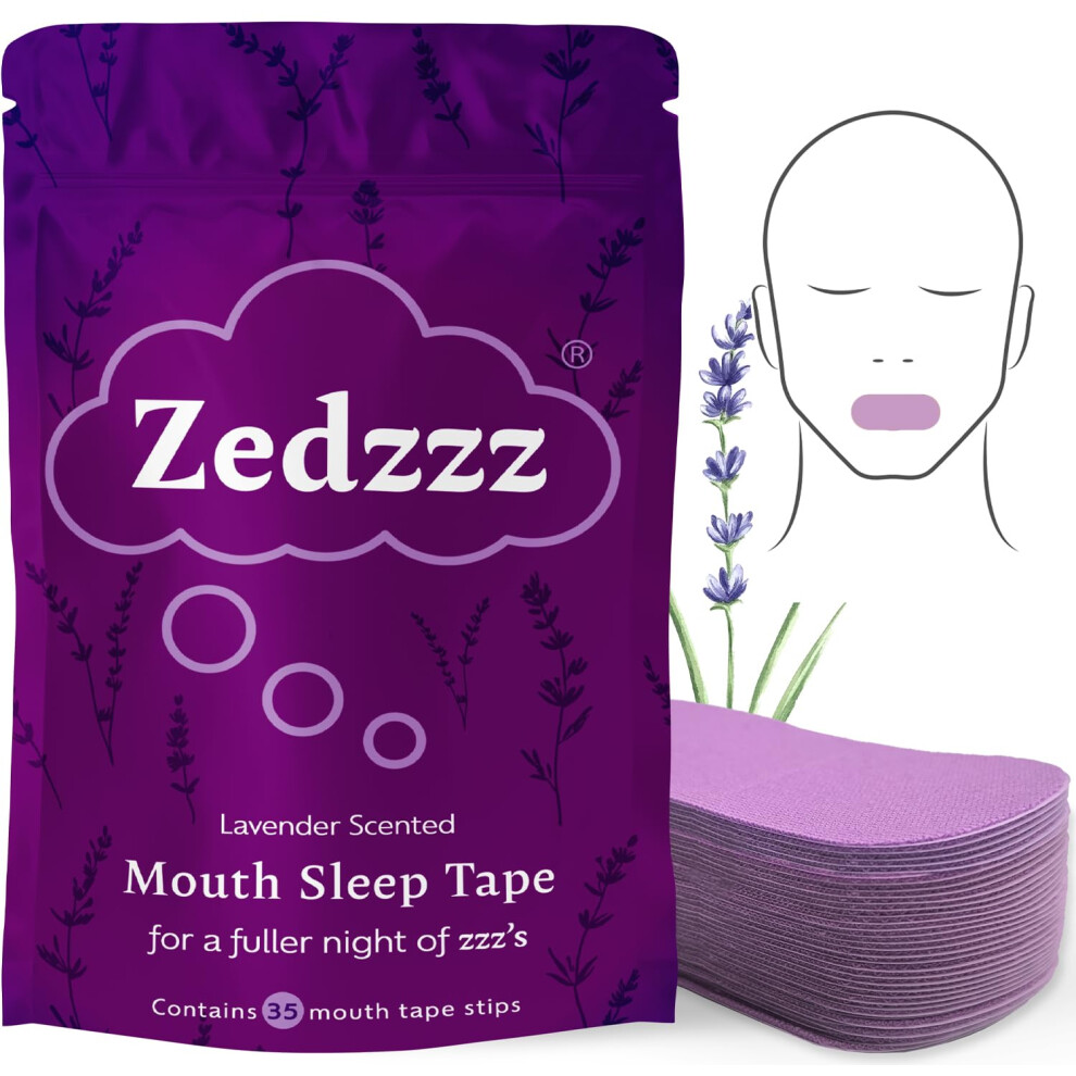 Zedzzz Sleep Zedzzz Lavender Scented Mouth Tape For Sleeping (35 Strips) Â Anti