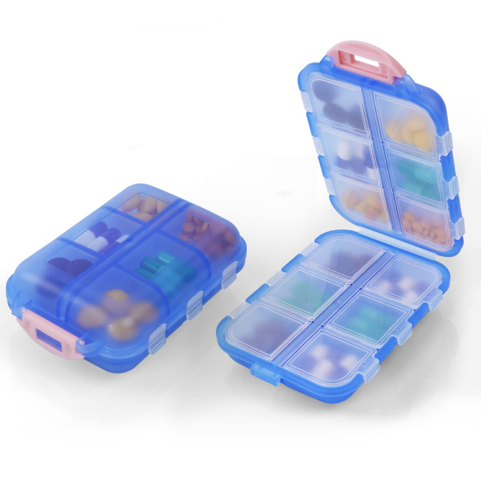 Aoowu Pill Box Organiser, 1Pcs Portable Medicine Storage Box, Double Layer 12 Grids Tablet Organiser To Hold Vitamins, Cod Liver Oil, Supplements And