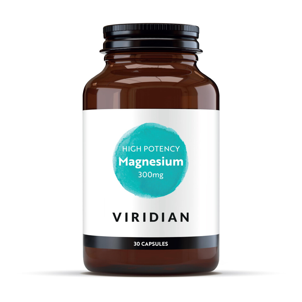 Viridian - High Potency Magnesium 300Mg 30 Capsules| Vegan Formula | Supports Energy, Reduces Tiredness & Fatigue | No Artificial Fillers, Ethically