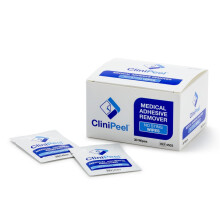 CliniPeel Medical Adhesive Remover Wipes - 30 Alcohol-Free, No-Sting Silicone Wipes for Sensitive Skin | Quick-Drying, Removes Dressings & Devices