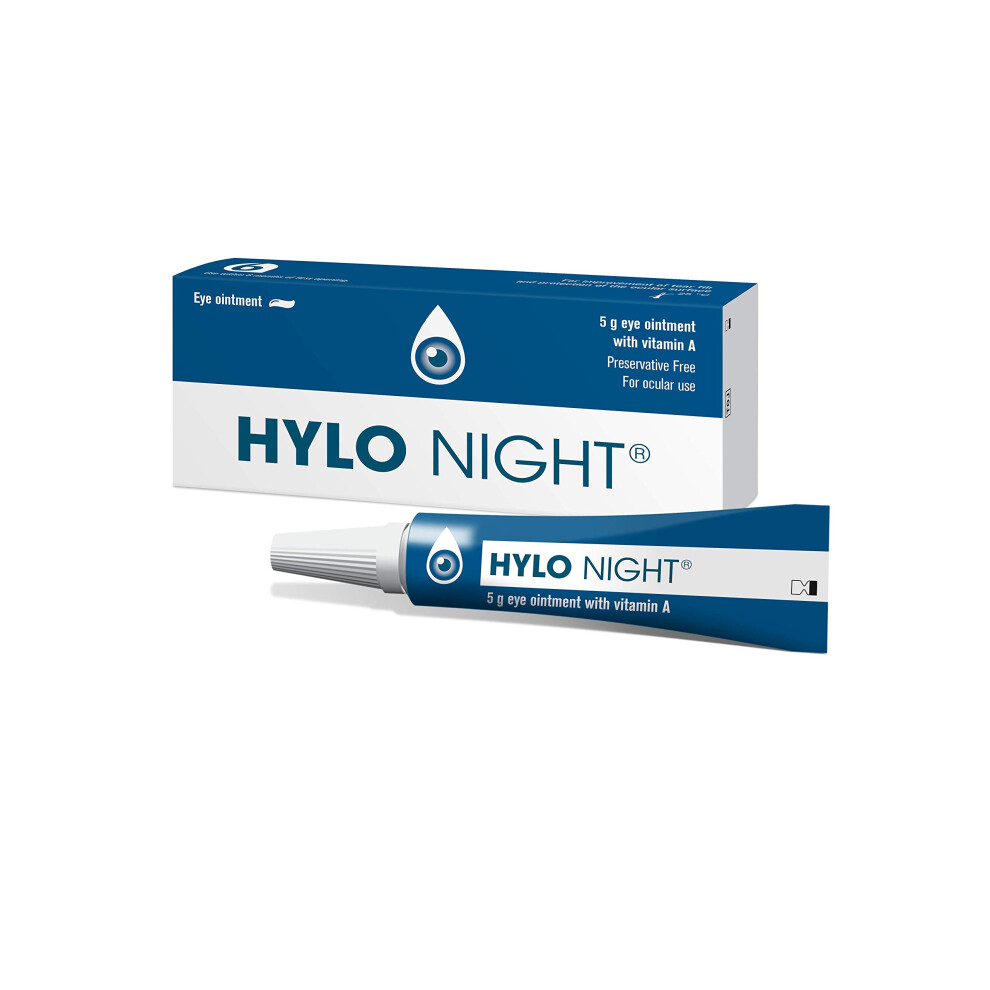 Hylo Eye Care Hylo Night Eye Ointment - Preservative & Phosphate-Free Eye Cream For Dry Eyes While Sleeping 5G