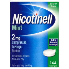 Nicotinell Mint Lozenge 2mg (144 Lozenges), Stop Smoking Aid, Sugar