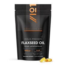 Flaxseed Oil 2000mg – 180 Vegan Softgels – Cold-Pressed with Omega