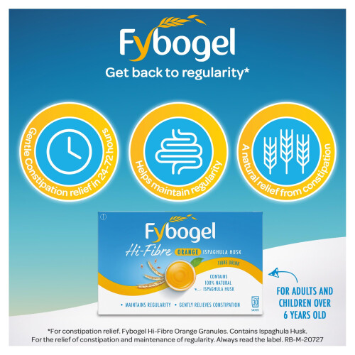 Fybogel Orange Hi-Fibre Sachet, 30 Count 1