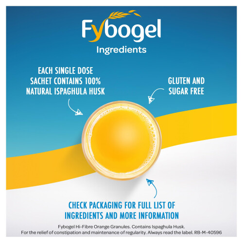 Fybogel Orange Fiber Supplement Sachets, 30 Count 2