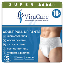 30 x Incontinence Pants Men & Women | with Wetness Indicator & Soft-Stretch Waistband | Disposable Adult Nappies | Waist Size Small 50-115 cm | Adult