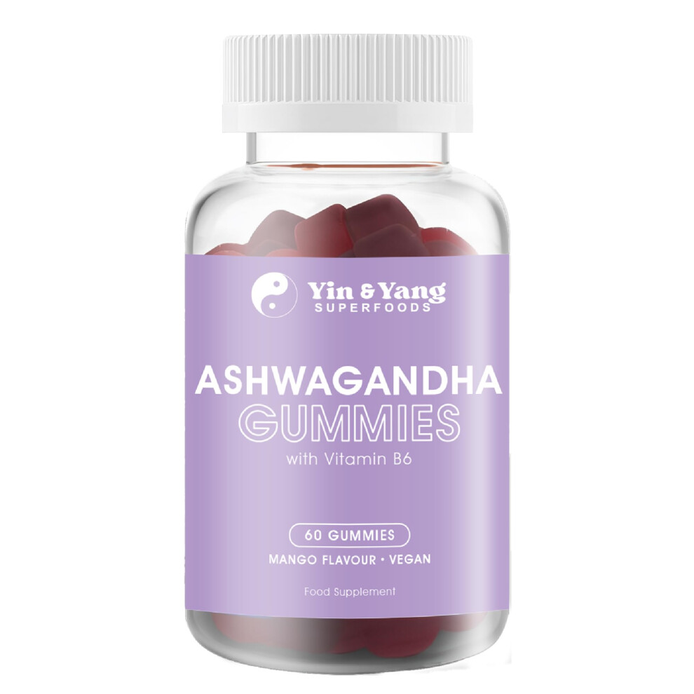 Yin & Yang Superfoods Ashwagandha Gummies 3000Mg | Vitamin B6 | Stress Support | 60