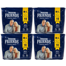 Friends Adult Nappies, Maximum Absorbency and Overnight Protection, Nappies for Men and Women. (Medium - Large 40 Pants)