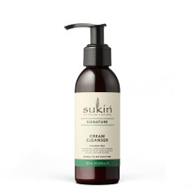 Sukin Signature Cream Cleanser 125ml - with Rosehip, Avocado & Sesame Oils; cruelty free & vegan friendly - removes make-up, oil and dirt build up on