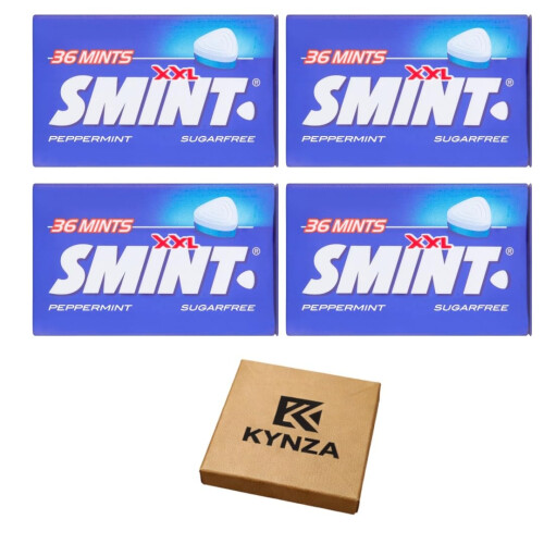 Smint XXL Sugar Free Mints 4 Pack Bundle (36 Mints per Pack) |