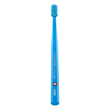 Curaprox CS Kids Toothbrush– for Children Aged 4–12 | Ultra-Soft Gentle Cleaning | 5,500 Curen filaments | Blue | Single Pack | Made in Switzerl