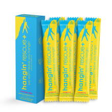 Hangin' Rescue+ Electrolyte Drink Mix | Rehydrate, Reduce Fatigue & Protect Cells with Electrolytes, B6, C, Taurine & L-Cysteine | Caffeine-Free | Tr