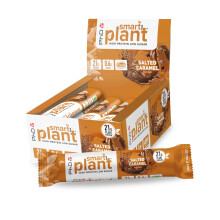 PhD Nutrition Smart Plant Bar Low Calorie, High Protein Low Sugar Vegan Protein Bar/Protein Snacks, Salted Caramel Flavour, 20g of Plant Protein, 64g