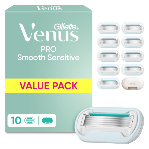 Gillette Venus Pro Smooth Sensitive Women's Razor Blade Refills, Pack