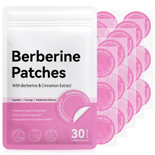 Berberine Patches 30Pcs, Berberine & Cinnamon Extract, Vegan