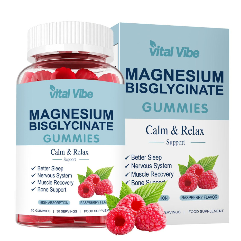 Bluesea Home Magnesium Bisglycinate Gummies 400Mg, Chelated Magnesium Bisglycinate For Adult