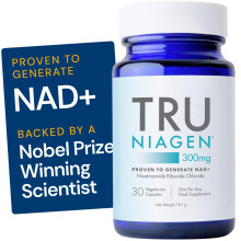 TRU NIAGEN NAD+ Supplement 300mg x 30 Capsules 1 Month Supply, Clinically Studied & Proven to Generate NAD, Niacin as Nicotinamide Riboside Contribut