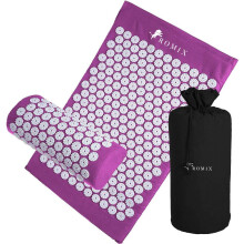 ROMIX Acupressure Mat and Pillow Set, Acupuncture Mat for Back, Neck, Feet Pain Relief Muscle Relaxation Stress Reduction Wellness Therapy, Spike Mas