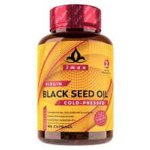 IMAN High Strength Virgin Cold Pressed Black Seed Oil (180 Capsules) | 6X% TQ, O