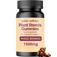 PulseWellness | 1,500mg Plant Sterols to Lower Cholesterol | 60 Gummies | Mixed Berries Flavour | No Huge Pills | No Water Needed | Vegan | High Stre