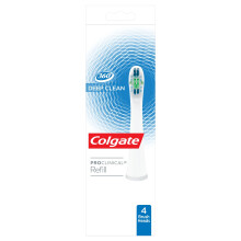 Colgate 360 Deep Clean Proclinical Refill Toothbrush Heads, Soft Bristle Heads for Plaque Removal, Pack of 4