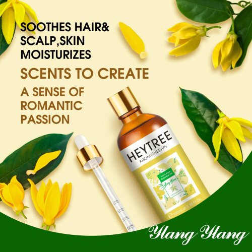 HEYTREE Ylang Ylang Essential Oil 100ml -for Hair, Skin and Diffuser 1