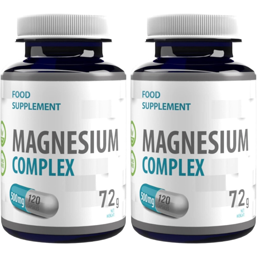 Hepatica Magnesium Complex Per Serving 2000Mg | L-Threonate, Bisglycinate & Taurate | 120 Vegan Capsules | High Strength Magnesium Supplement | No Fi