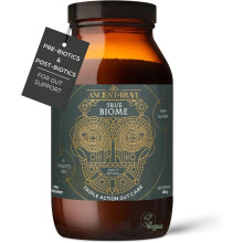 Ancient + Brave True Biome Fibre & Gut Health Powder – Prebiotics, Postbiotics & L-Glutamine – PHGG Soluble Fibre for Digestive Health, Microbiome