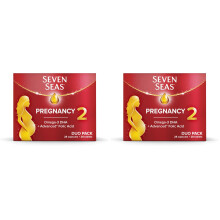 Seven Seas Pregnancy, Pregnancy Vitamins with Omega-3 DHA and Advanced* Folic Acid, Iron, Vitamins B6 and B12, 28 Capsules Plus 28 Tablets, 4-Week Su