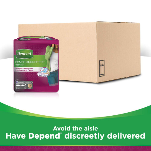 Huggies Depend Comfort Protect Incontinence Pants for Women, Small/Medium -
