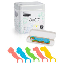 Piico Kids Flosser - Fluoride-free Dual Line Dental Floss Picks - Kleurrijke Floss Sticks voor Kinderen