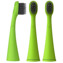 Têtes de remplacement BURST pour brosse à dents électrique enfant (Vert/3 pièces) | Ajustement parfait | Poils ultra doux | 9 mois de fournitures