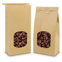 Cyblinia 30 Bolsas de Papel Kraft con Ventana - 4.5 x 2.56 x 9.6 Pulgadas, Bolsas de Cierre para Alimentos