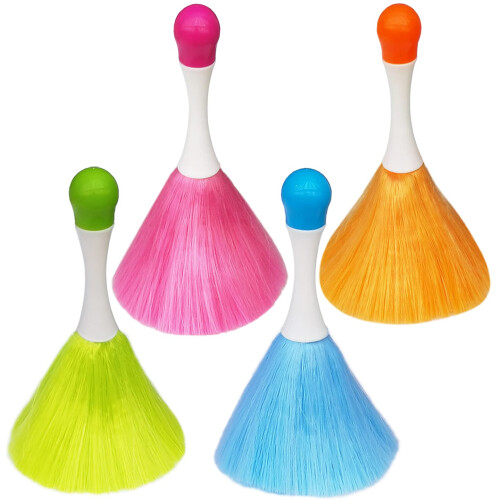 4 Pack 8" Handgrepen Microvezel Wasbare Duster, Elektrische Veer Duster Borstel