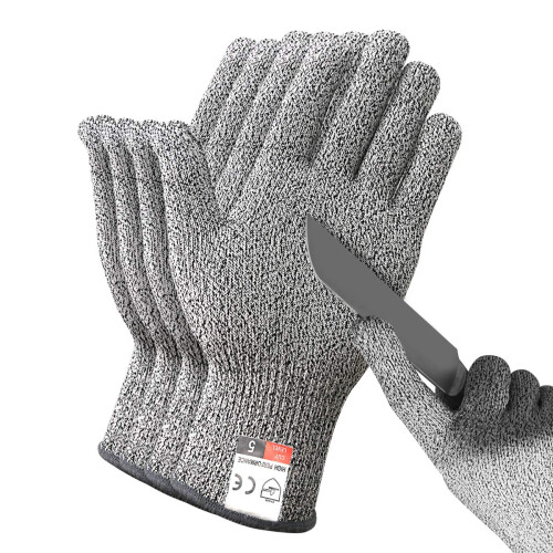 DEYAN Barnhands Cut Resistant Handskar för Barn, 2 Par 8-11 År
