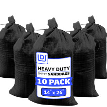 DURASACK Sacchi di Sabbia Resistenti con Stringhe Vuoti in Polipropilene per Controllo Allagamenti, 50 lbs