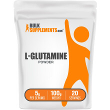 BulkSupplements.com Polvere di L-Glutamina - Integratore Glutamina, 5000mg per Porzione, Senza Aroma & Senza Glutine